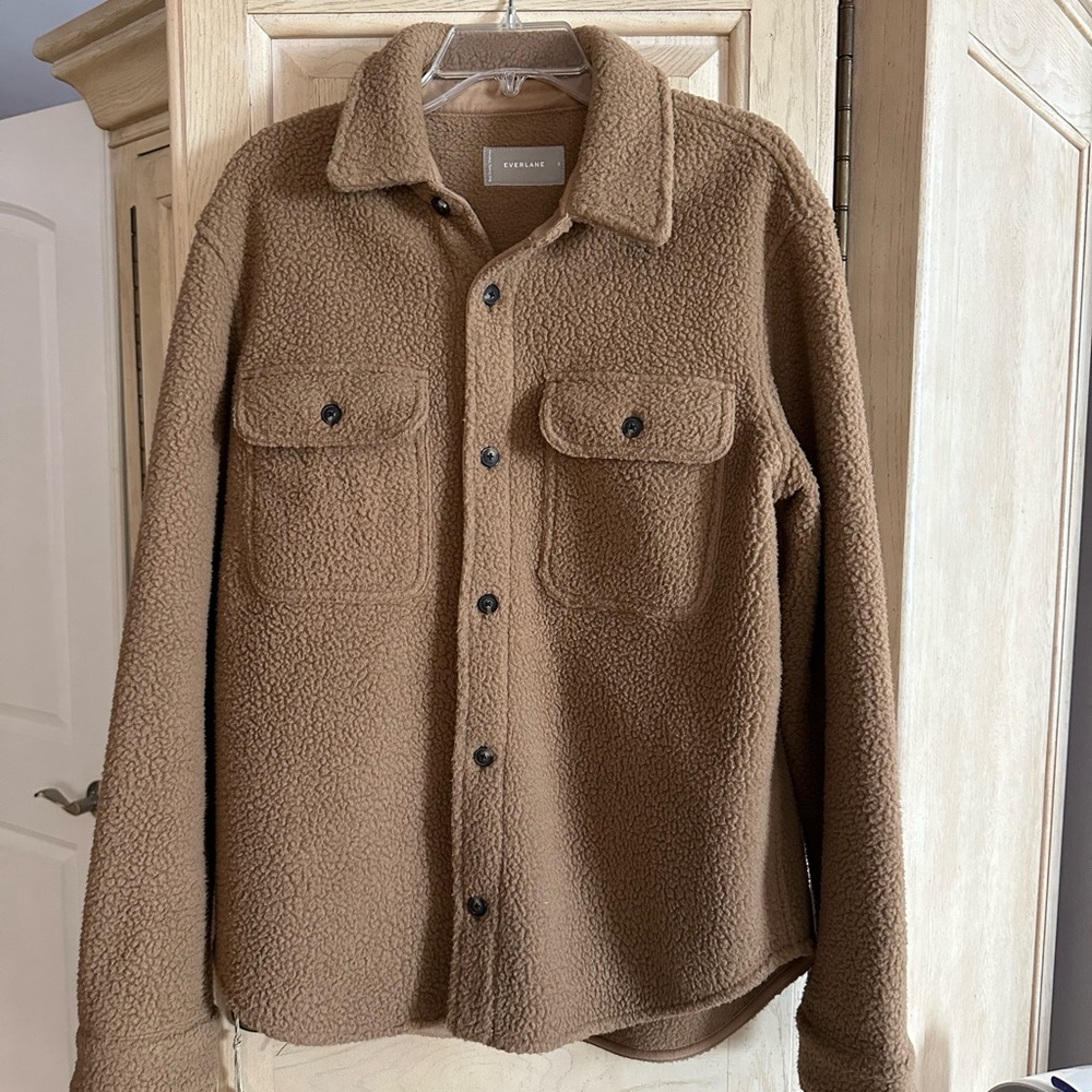 Everlane Brown Teddy Jacket Classic Style